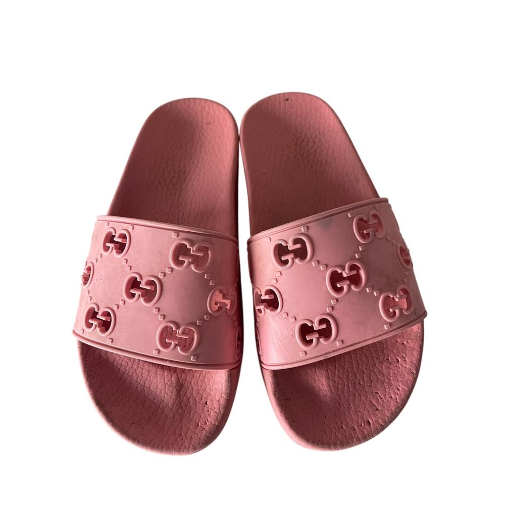 Gucci Pursuit GG Logo rubber pool slide sandals Sz:36 - Picture 7 of 7